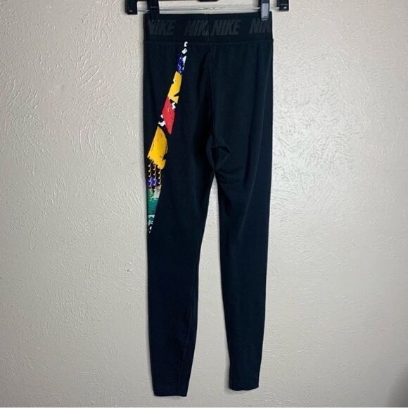 Nike colorful swoosh leggings black - Picture 4 of 11